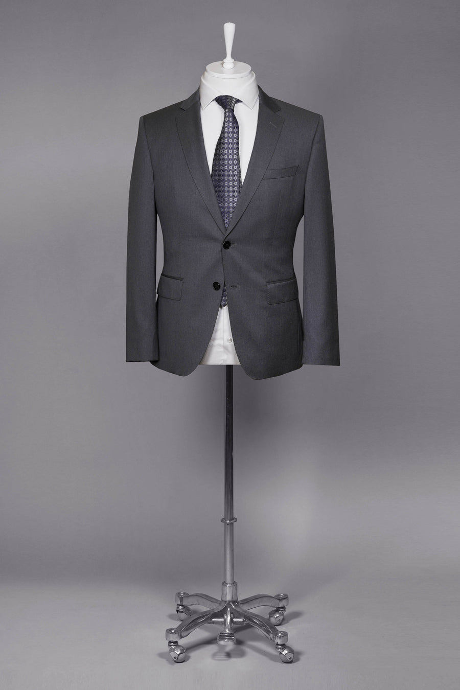 BOSS Slim Fit Virgin Wool Serge Suit Jacket – Grey