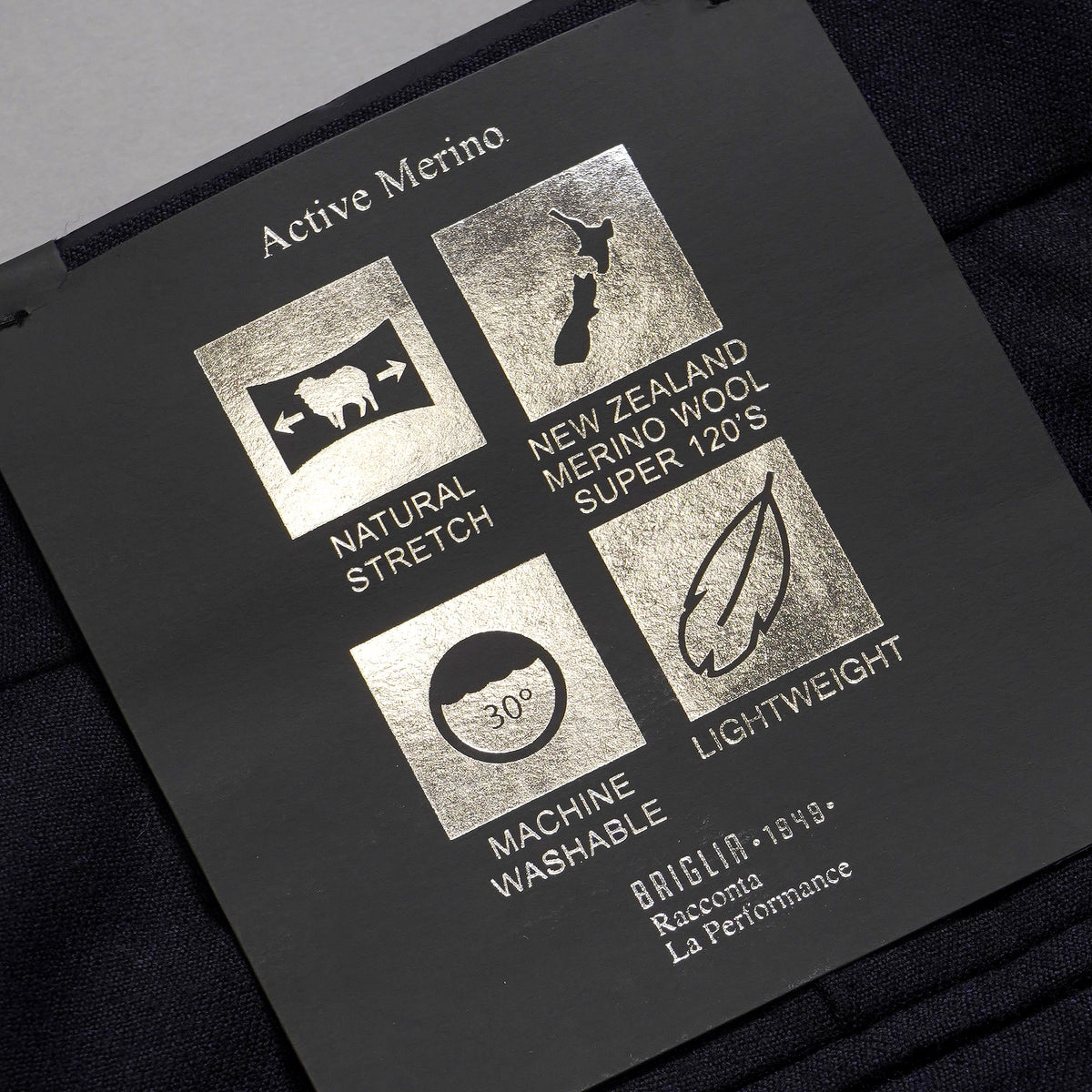 Briglia Flannel Wool Trousers - Navy