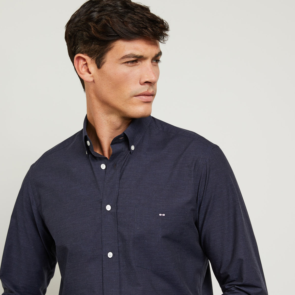 Eden Park Shirt in Zephyr Cotton - Navy
