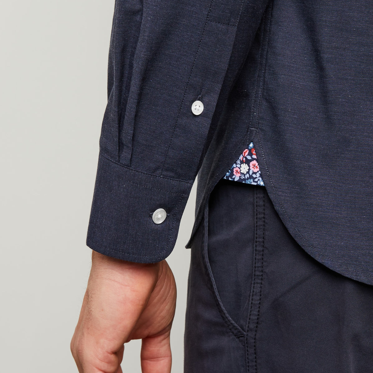 Eden Park Shirt in Zephyr Cotton - Navy