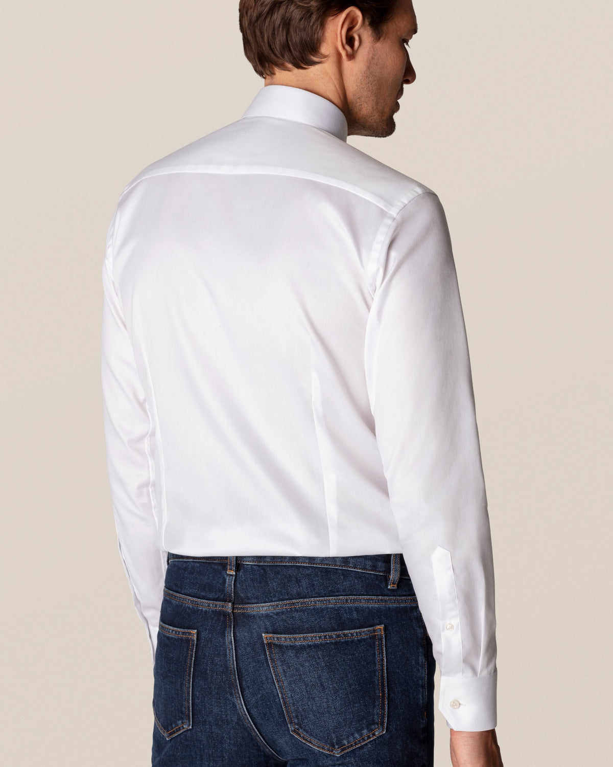 Eton Slim Fit Signature Slim Fit Twill Shirt -White