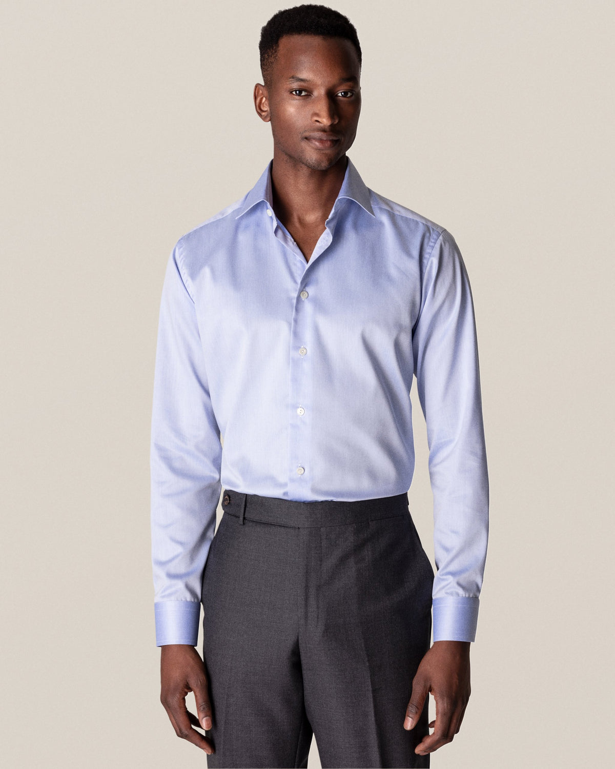 Eton Contemporary Fit Signature Twill Shirt - Light Blue