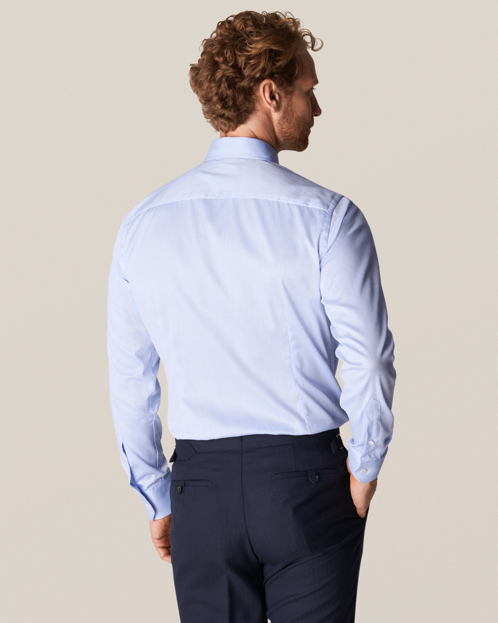 Eton Slim Fit Signature Slim Fit Twill Shirt - Blue - Galvin for Men Eton Slim Fit Signature Slim Fit Twill Shirt - Blue - Galvin for Men
