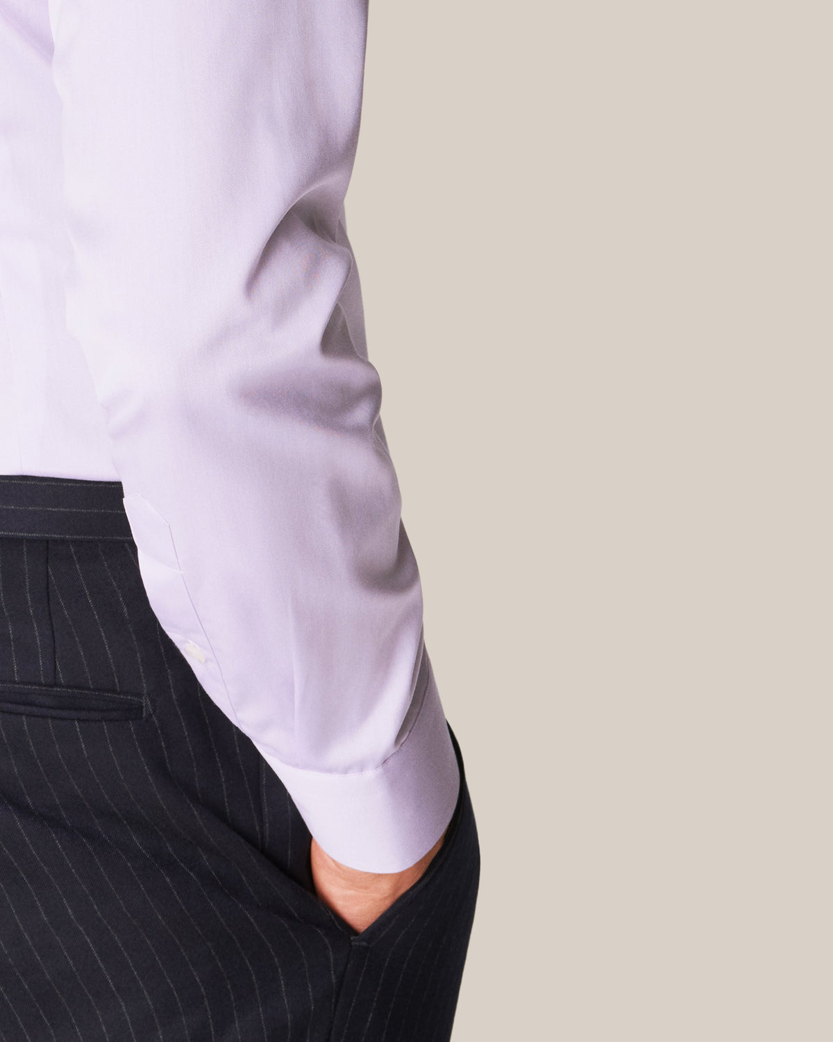 Eton Slim Fit Signature Twill Shirt - Purple