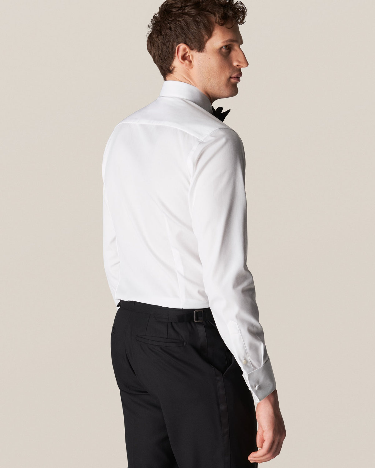 Eton Plissé Contemporary Fit Tuxedo Shirt - White