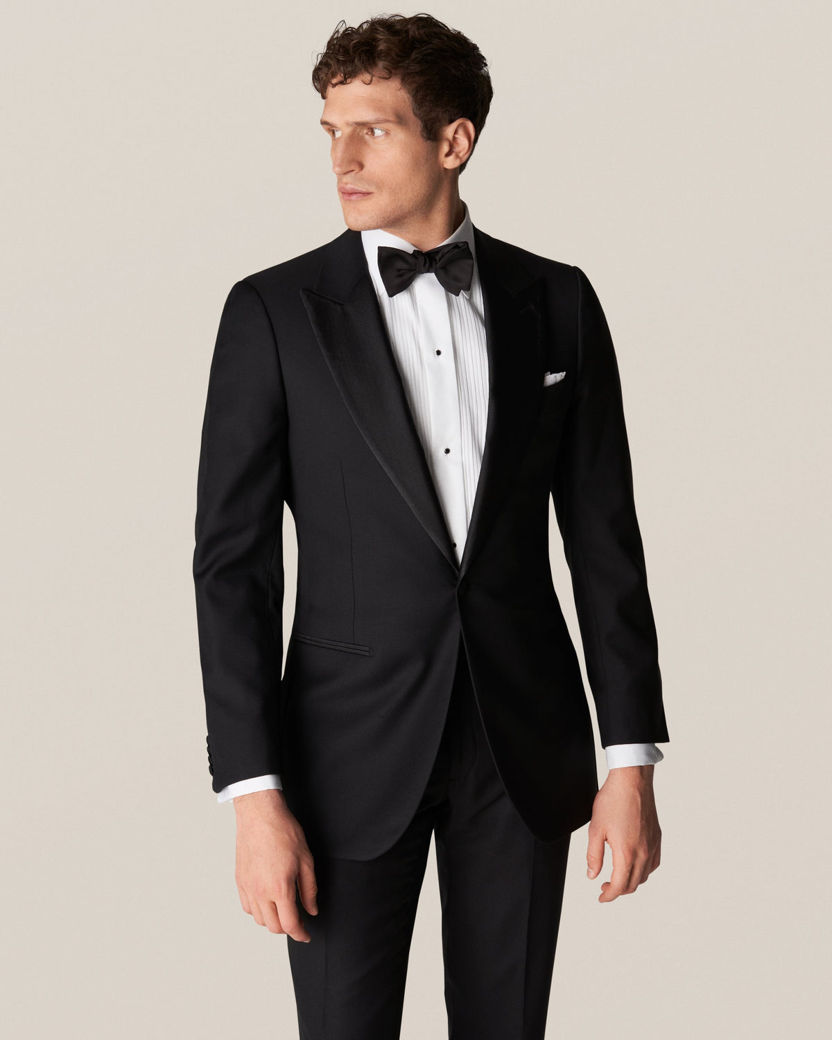 Eton Plissé Contemporary Fit Tuxedo Shirt - White