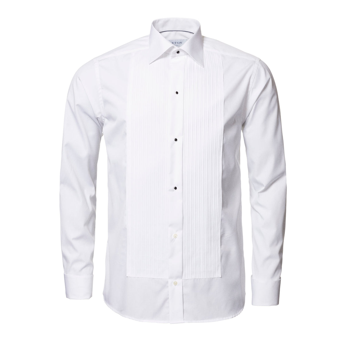 Eton Plissé Contemporary Fit Tuxedo Shirt - White