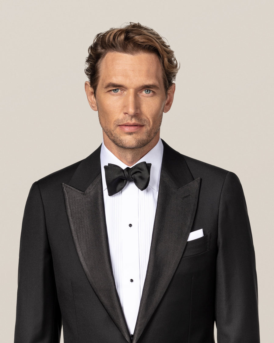 Eton Plissé Slim Fit Tuxedo Shirt – White