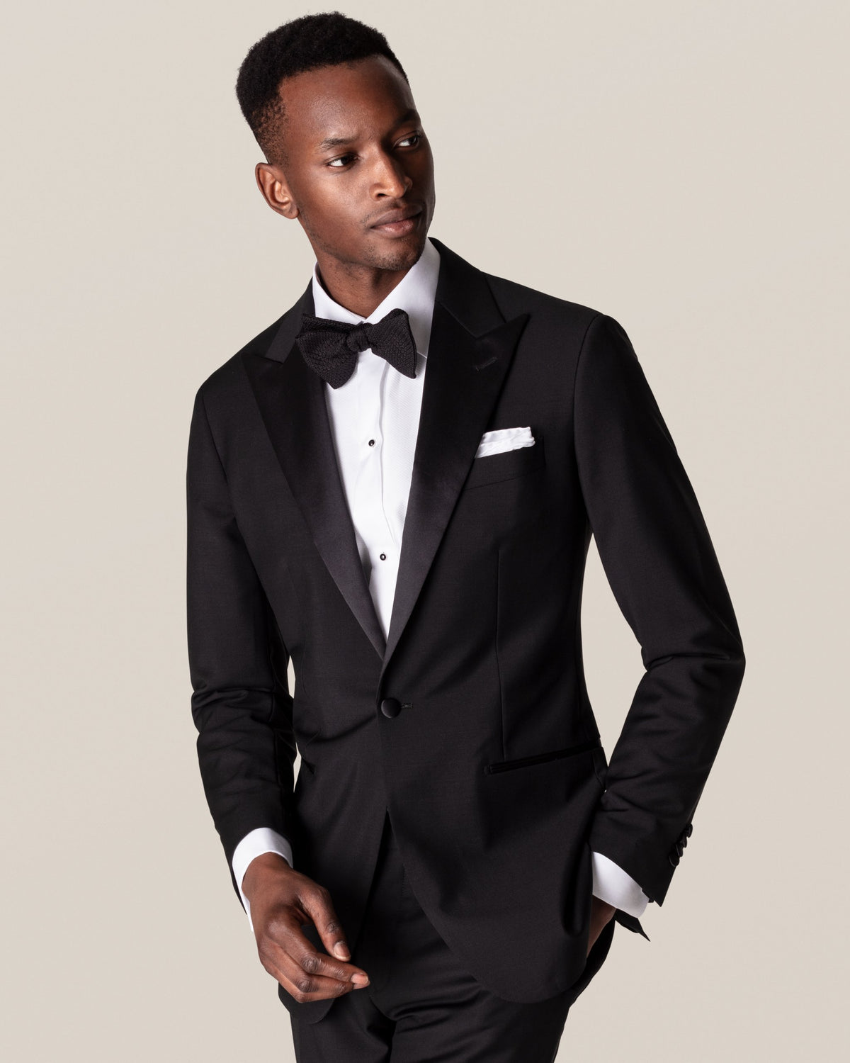 Eton Piqué Slim Fit Tuxedo Shirt - White