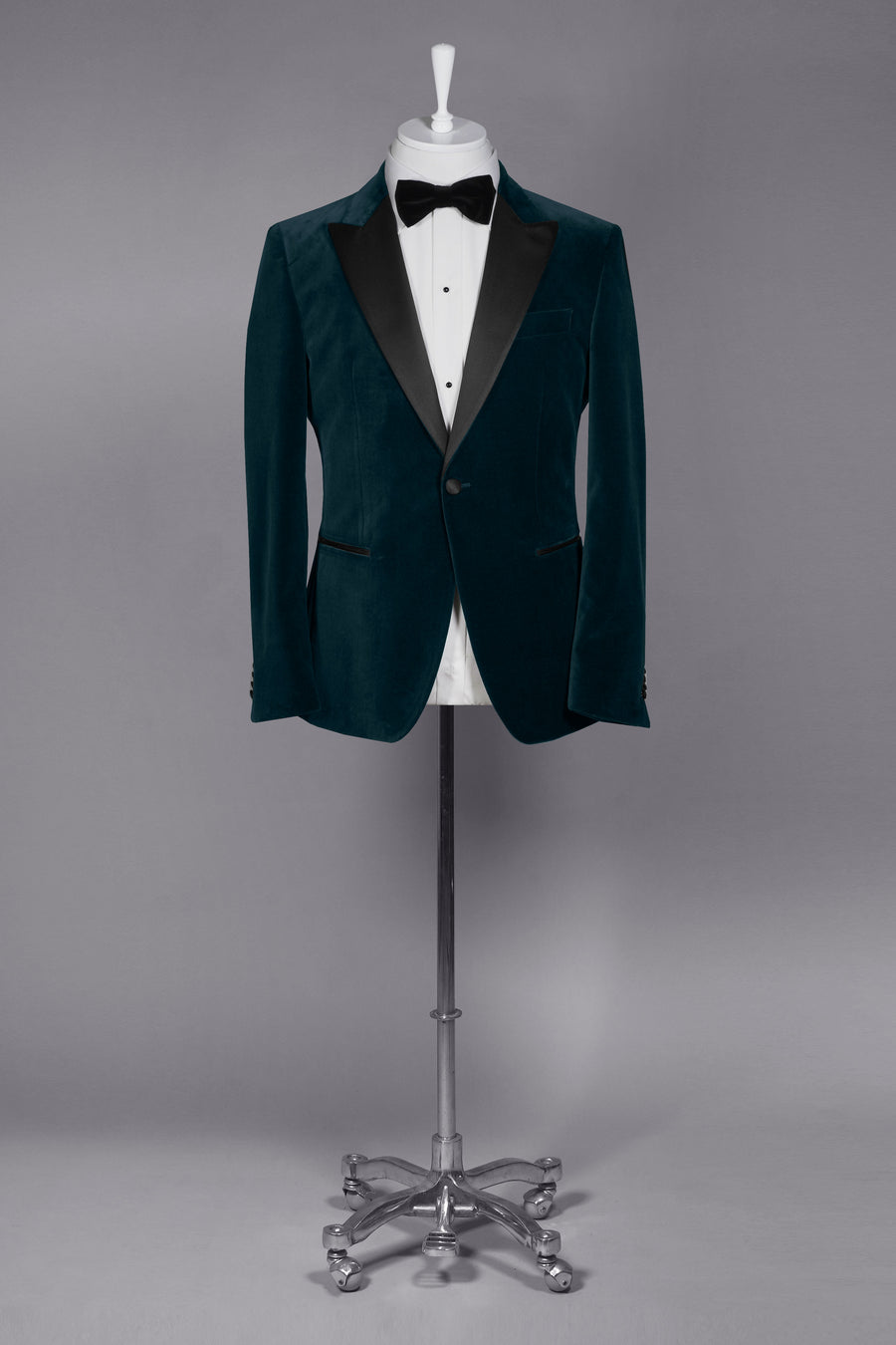 BOSS Slim Fit Cotton Velvet Tuxedo Jacket – Teal Green