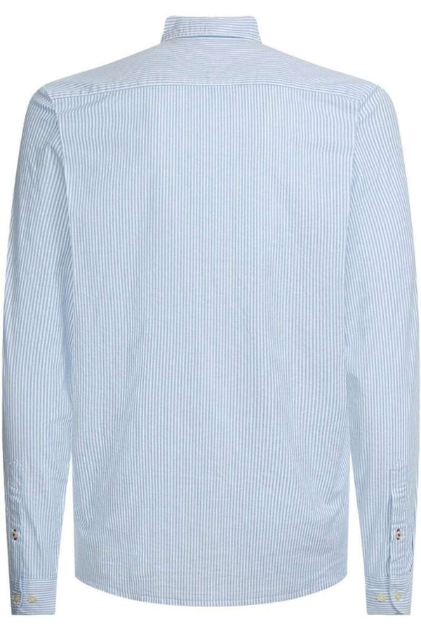 Tommy Hilfiger TH 1985 Flex Striped Regular Shirt - Blue (Organic)
