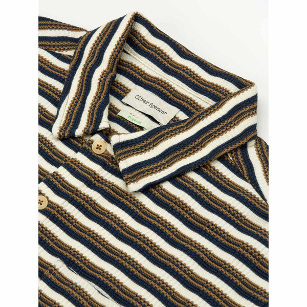 Oliver Spencer Riviera Short Sleeve Jersey Shirt - Beige