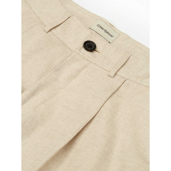Oliver Spencer Pleat Trousers - Beige