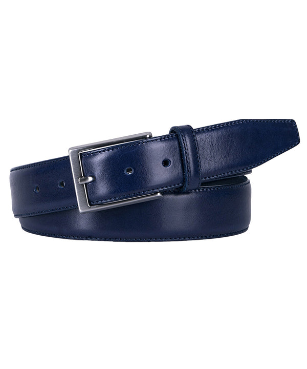 Profuomo Leather Belt - Navy