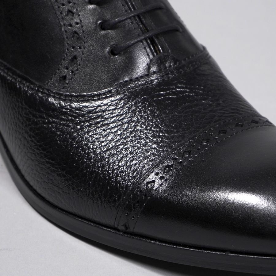 Barker Ramsgate Toe-Cap Oxford Shoe - Black