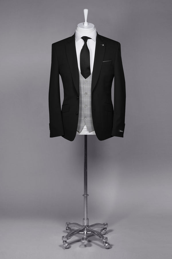 Remus Uomo Tapered Fit Stretch Mix and Match Suit Jacket - Black (Piece 1)