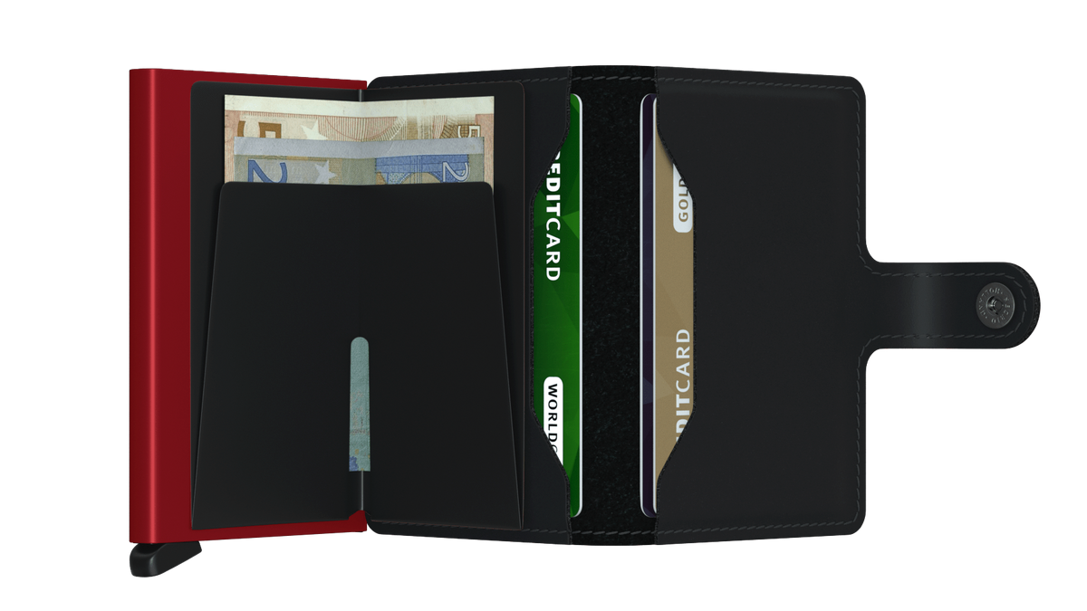 Secrid BV Miniwallet - Matte Black &amp; Red