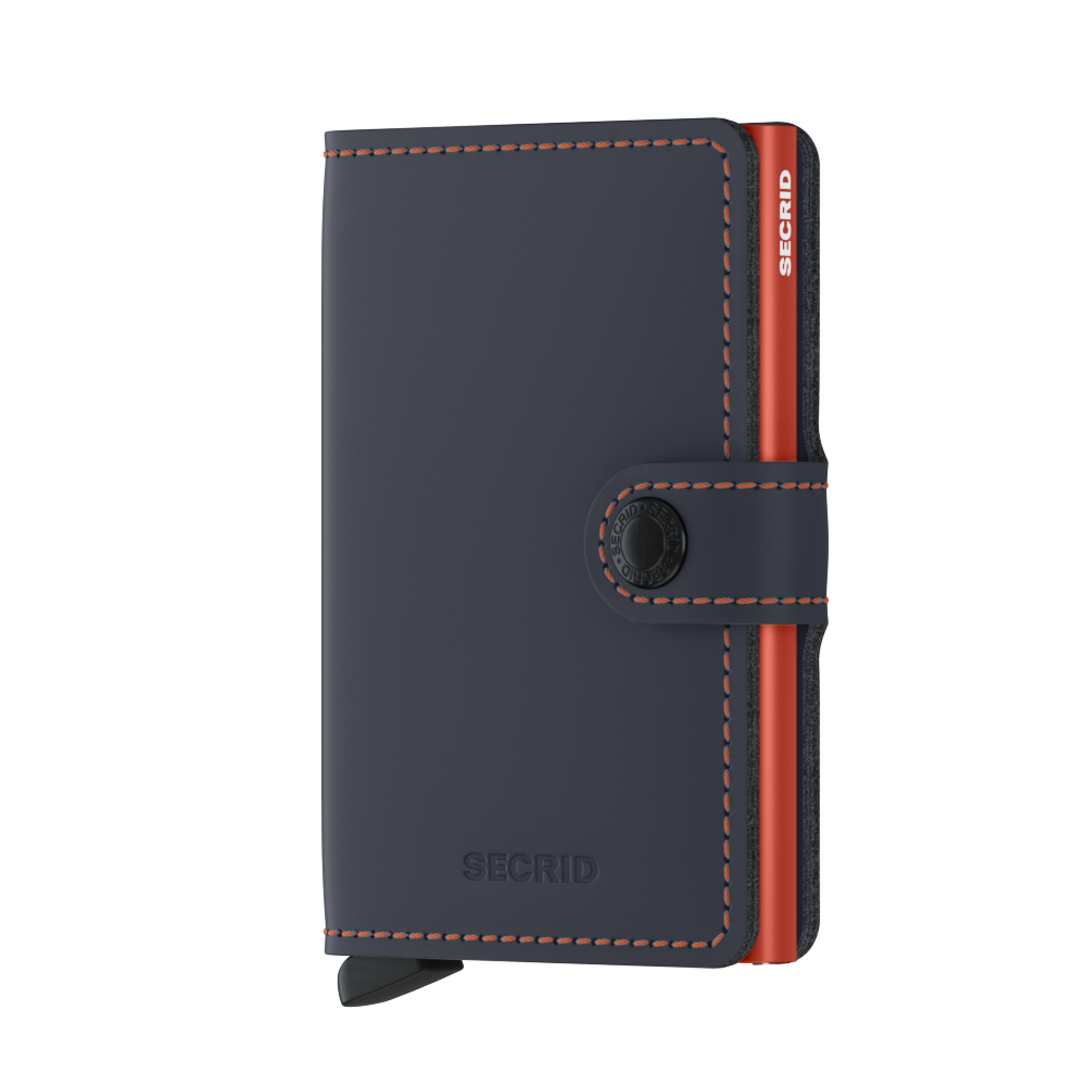 Secrid BV Miniwallet - Matte Nightblue &amp; Orange