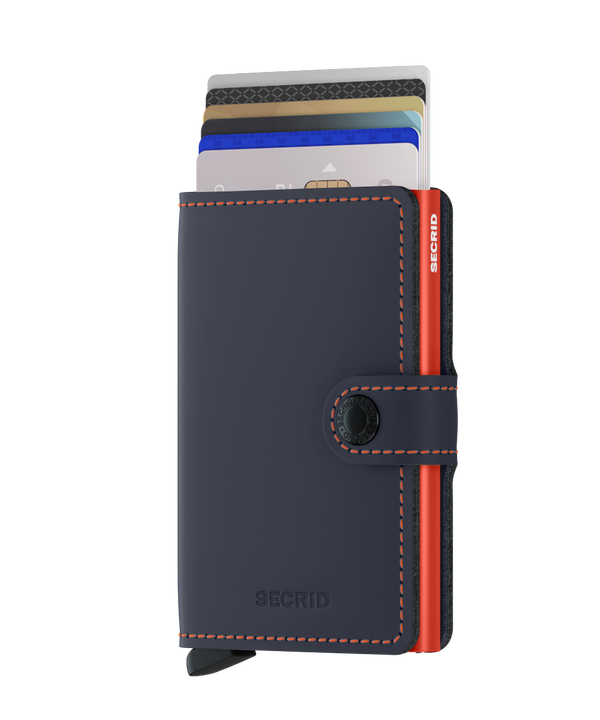 Secrid BV Miniwallet - Matte Nightblue & Orange
