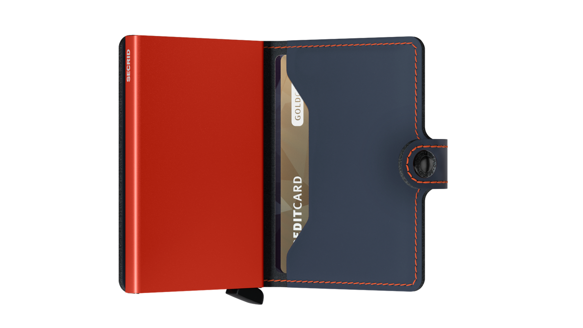 Secrid BV Miniwallet - Matte Nightblue &amp; Orange