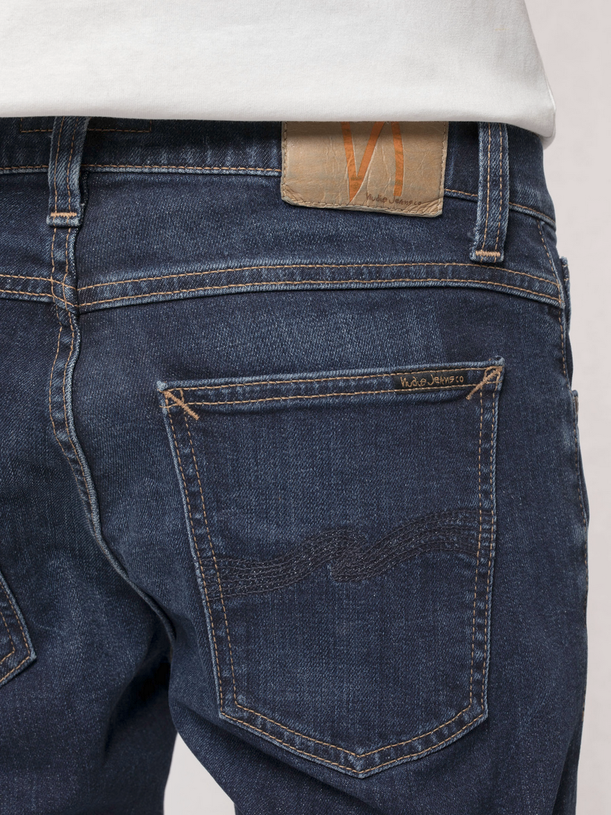 Nudie Jeans Tight Terry - Tight Fit Organic Jeans - Dark Steel Blue