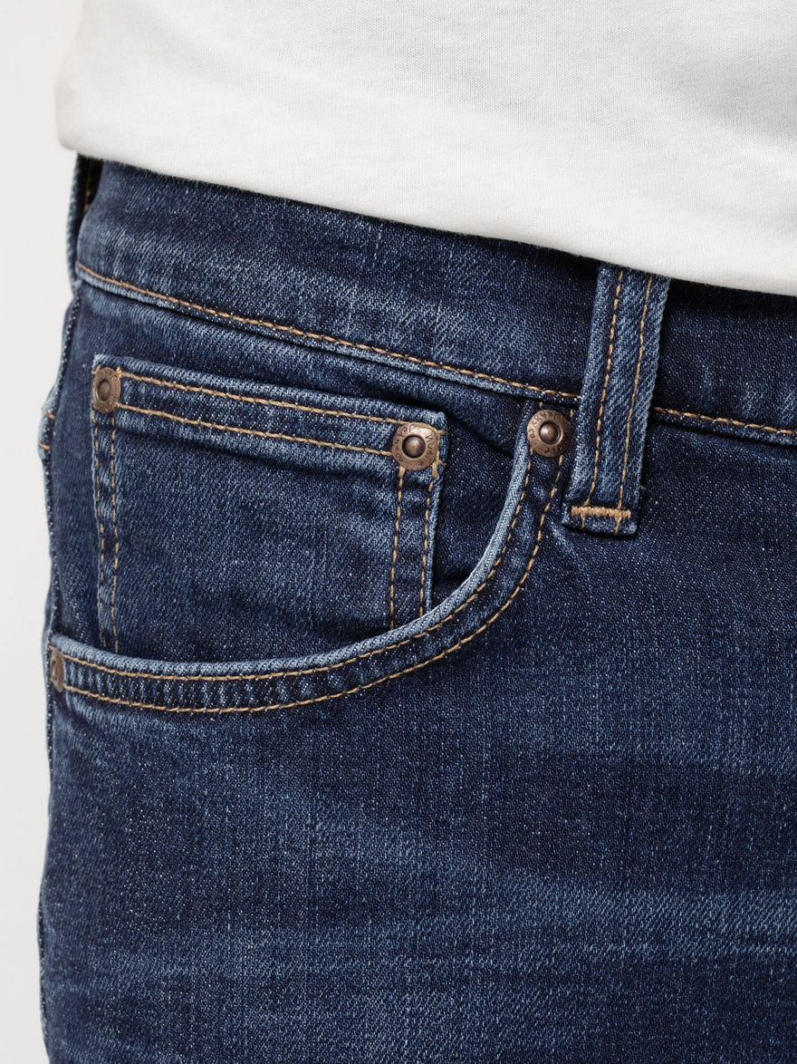 Nudie Jeans Tight Terry - Tight Fit Organic Jeans - Dark Steel Blue