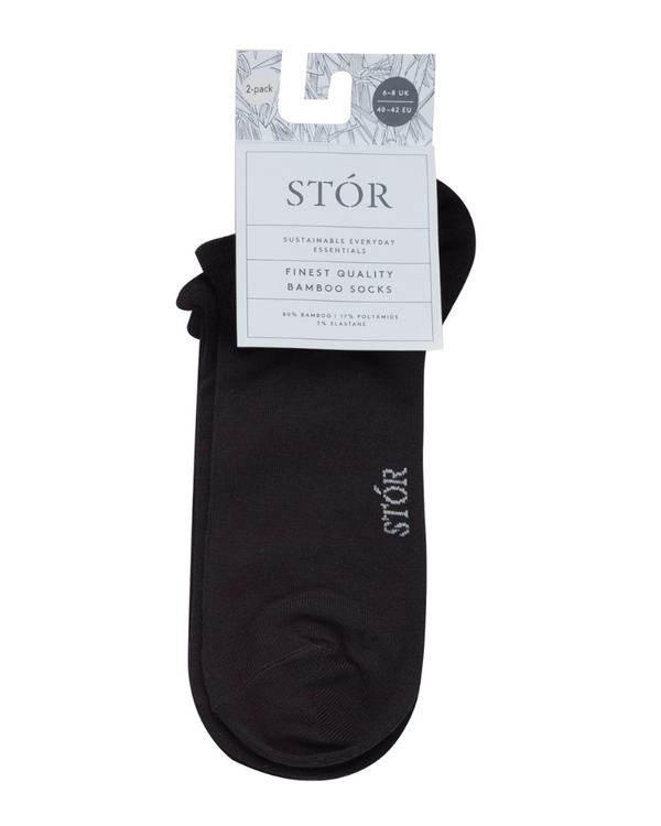 STÓR 2-Pack Ankle Socks - Black