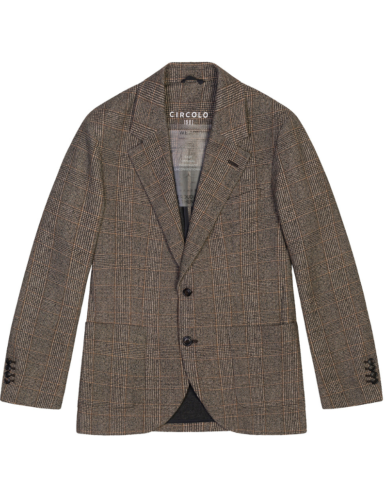 Circolo 1901 Check Blazer Brown