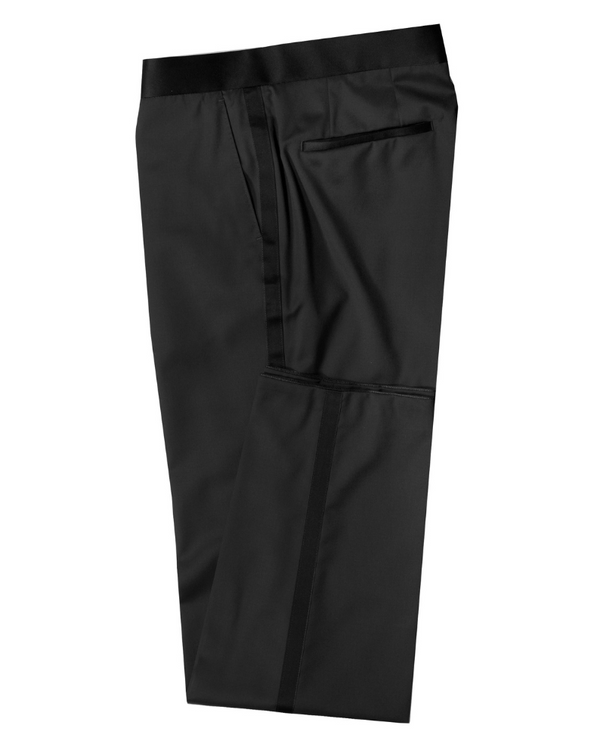 Boss Slim-fit Virgin-wool Tuxedo Trousers - Black