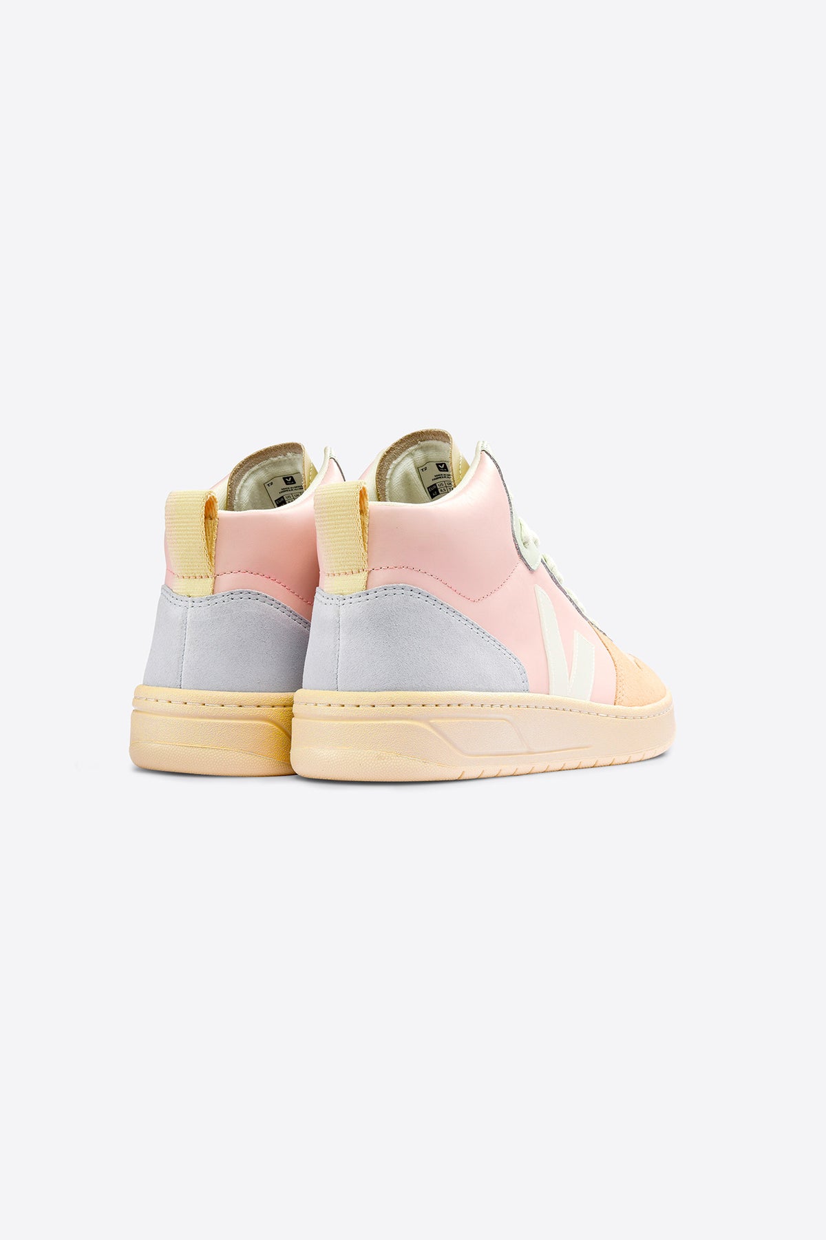 Veja V-15 Leather - Petale Pink / Multicolour (WOMAN)