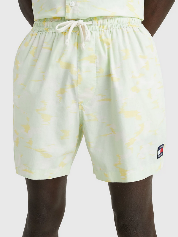 Tommy Jeans Pastel Camo Poplin Beach Shorts - Yellow (Organic)