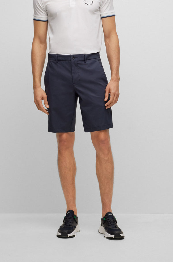 Boss Water Reppelent Slim-Fit Twill Shorts - Blue