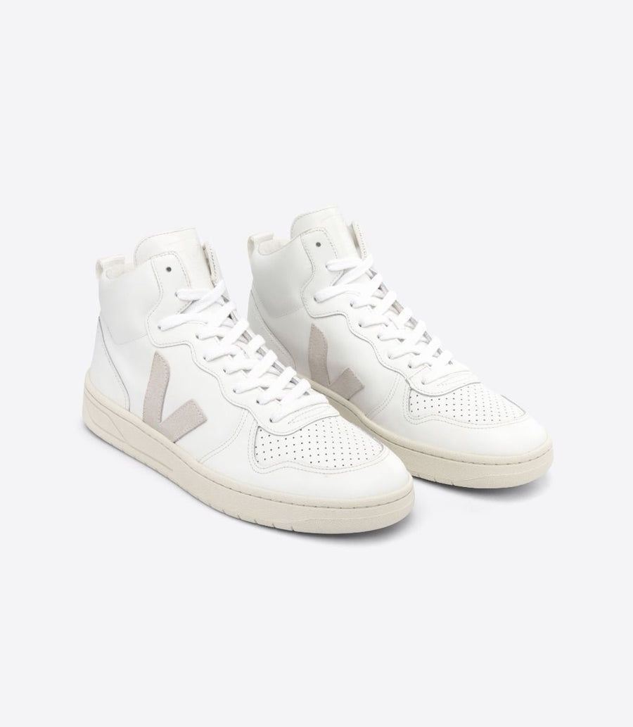 Veja Unisex V-15 Leather - White / Natural Trainers